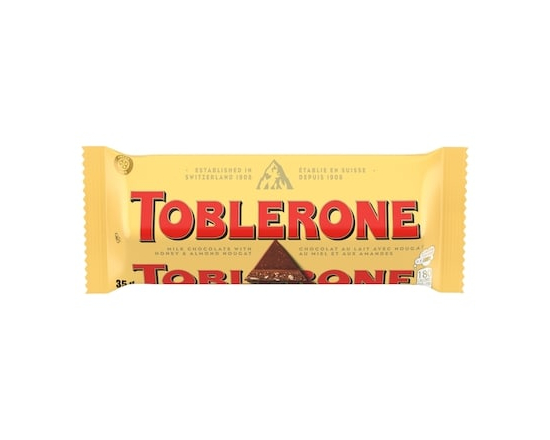 Toblerone Tablette de chocolat au lait avec nougat au miel et aux amandes - 35.0 G