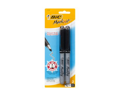 Bic Mark-It Permanent Marker, Fine Point, Black - 1.0 EA
