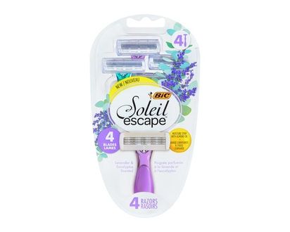 Bic Soleil Escape Razors 4 Blades Lavender & Eucalyptus Scented - 4.0 EA