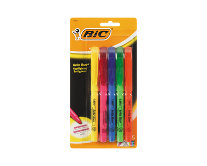 Bic Brite Liner Chisel Tip Highlighter - 5.0 EA