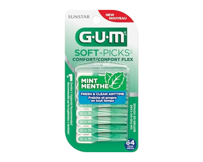 Gum Comfort Flex Mint 64ct Soft Picks - 64.0 EA