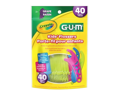 Gum Kids' Flossers Grape - 40.0 EA
