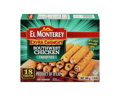 El Monterey Extra Crunchy Southwest Chicken Taquitos - 684.0 G