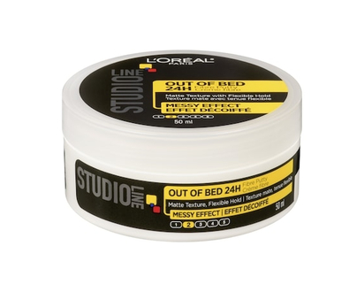 L'Oreal Paris Hair Paste, Reworkable Flexible Hold, Studio Line 24h Out Of Bed Putty - 50.0 ML