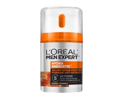 L'Oréal Men Expert Crème hydratante avec Vitamine C + Guarana pour hommes Hydra Energetic 24H Anti-Fatigue - 48 ML