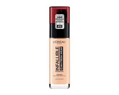 L'Oreal Paris Foundation Infallible Fresh Wear 24HR, Lightweight, Longwear, Breathable Formula, Ivory - 30.0 ML