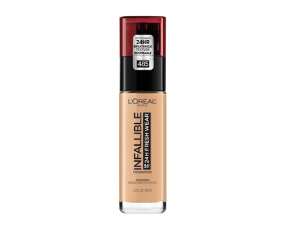 L'Oreal Paris Foundation Infallible Fresh Wear 24HR, Lightweight, Longwear, Breathable Formula, Golden Sun - 30.0 ML