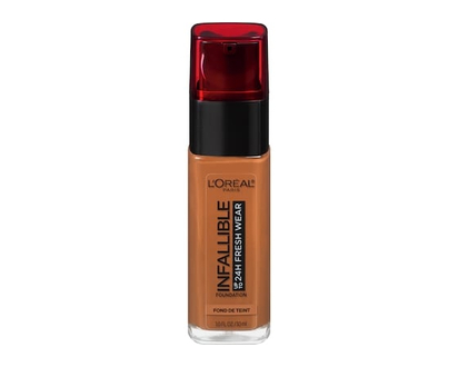 L'Oreal Paris Foundation Infallible Fresh Wear 24HR, Lightweight, Longwear, Breathable Formula, Sienna - 30.0 ML