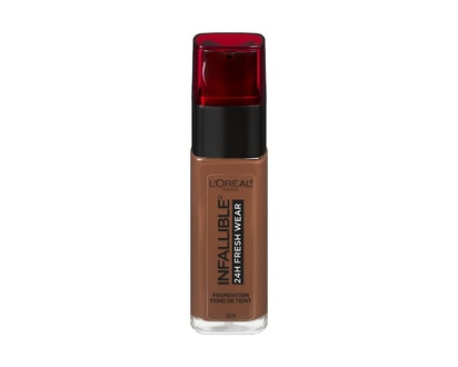 L'Oreal Paris Foundation Infallible Fresh Wear 24HR, Lightweight, Longwear, Breathable Formula, Espresso - 30.0 ML