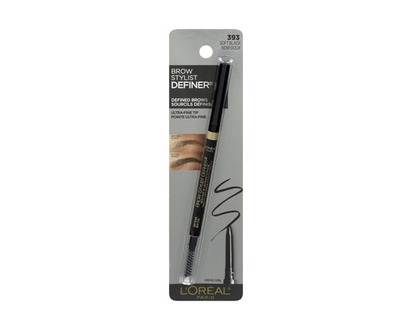 L'Oreal Paris Eyebrow Pencil Brow Stylist Definer, Soft Black - 0.9 G