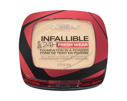 L'Oreal Paris Infallible 24H Fresh Wear In a Powder Foundation, Waterproof Matte Finish - 9.0 G