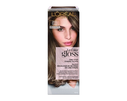 L'Oréal Paris Le Color Gloss, Smoky Bronde Blonde Brown Hair Dye, One Step Toning Gloss, Hair Color for Women, For All Hair Types & Textures - 118 ML