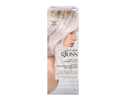 L'Oréal Paris Le Color Gloss, Platinum Pearl Hair Dye, One Step Toning Gloss, For All Hair Types & Textures - 118 ML