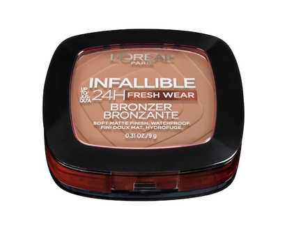 L'Oreal Paris Infallible Up to 24H Fresh Wear Soft Matte Longwear Bronzer. Waterproof, heatproof, transfer, humidity and sweatproof, Medium, 0.31 oz M