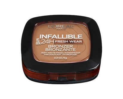L'Oreal Paris Infallible Up to 24H Fresh Wear Soft Matte Longwear Bronzer. Waterproof, heatproof, transfer, humidity and sweatproof, Tan, 0.31 oz DEEP