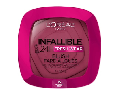 L'Oreal Paris Blush Infallible 24h Freshwear, Soft Matte Waterproof Finish Legendary Berry - 1.0 EA