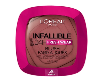 L'Oreal Paris Blush Infallible 24h Freshwear, Soft Matte Waterproof Finish Daring Rosewood - 1.0 EA