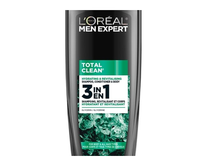 L'Oreal Paris Men Expert Total Clean 3-In-1 Shampoo - 375.0 ML