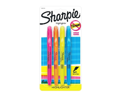 Sharpie Surligneurs de poche, paquet de 4 - 4.0 EA