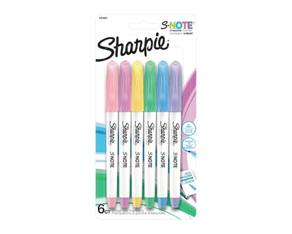 Sharpie S.Note Chisel Tip Markers, 6-count - 1.0 EA