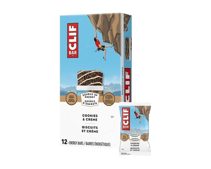CLIF BAR Energy Bars, Cookies & Creme, Granola Bar, High in Protein (Case of 12) - 68.0 G
