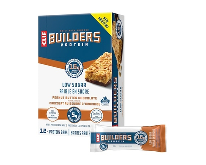 BUILDERS Low Sugar Protein Bars, Peanut Butter Chocolate Flavour - 56.0 G