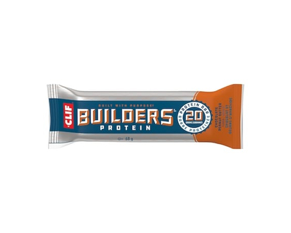 CLIF BUILDERS Protein Bars, Chocolate Peanut Butter Flavour, 20g of Protein (Pack of 12) - 68.0 G