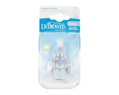 Dr Brown's Level 2 Narrow Silicone Nipple 2 Pack - 1.0 EA