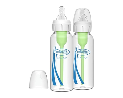 Dr Brown's 8Oz Options+ Narrow Glass Bottles 2Pk - 1.0 EA