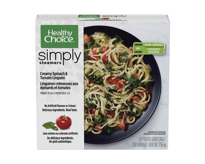 Healthy Choice Simply Steamers Creamy Spinach & Tomato Linguini - 255.0 G
