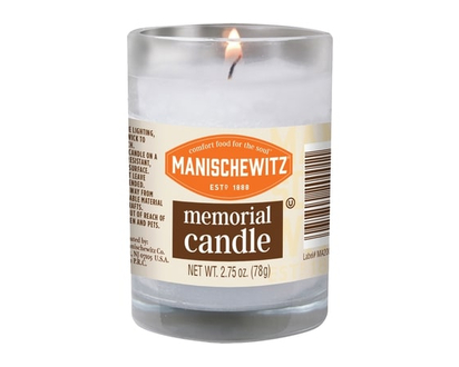 Manischewitz Memorial Candle, Glass - 1.0 EA