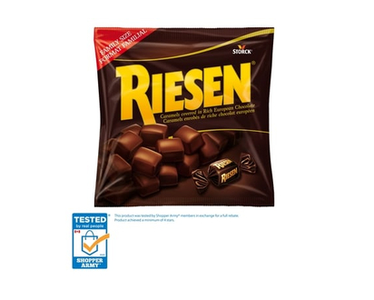 Riesen Caramels enrobés de riche chocolat européen format familial - 245 G