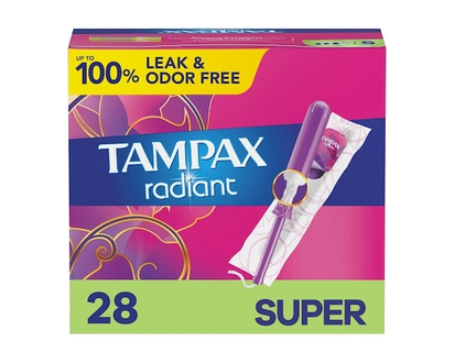Always Tampons non parfumés avec applicateur en plastique degré d'absorbtion Super, Radiant - 28 CHA