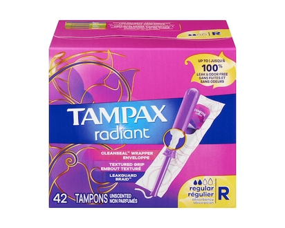 Tampax Tampons Radiant, degré d’absorption régulier - 42 CHA