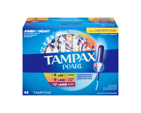 Pearl Tampons, Mixed Absorbencies, 45 Count - 45.0 EA