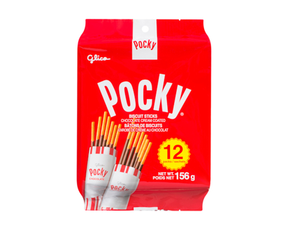 Glico Chocolate Cream Coated Biscuit Sticks 12 Packs - 156.0 G