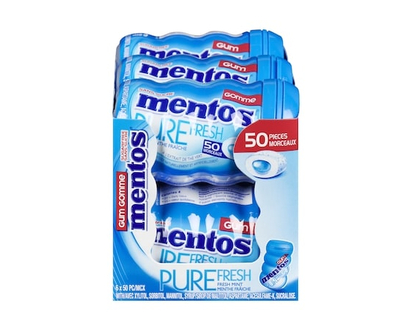 Mentos Gum, Fresh Mint with Green Tea Extract - 50.0 EA