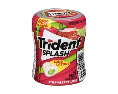 Trident Gomme sans sucre fraise citron vert - 40.0 EA