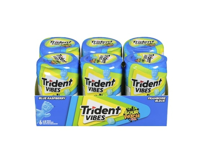 TRIDENT Vibes Sour Patch Kids Sugar-Free Gum Blue Raspberry - 40.0 EA