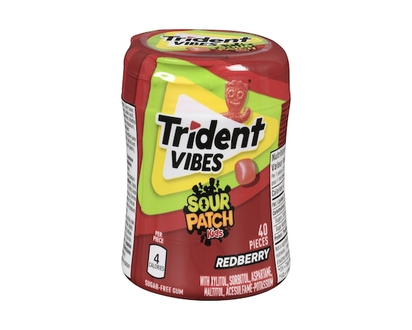 TRIDENT Vibes Sour Patch Kids Sugar-Free Gum Redberry - 40.0 EA