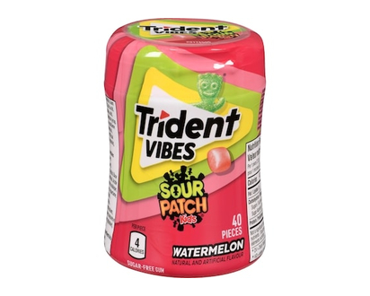 TRIDENT Vibes Sour Patch Kids Sugar-Free Gum Watermelon - 40.0 EA
