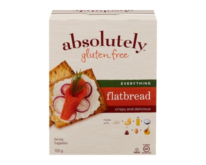 Absolute Gluten Free Flatbreads, Everything - 150.0 G