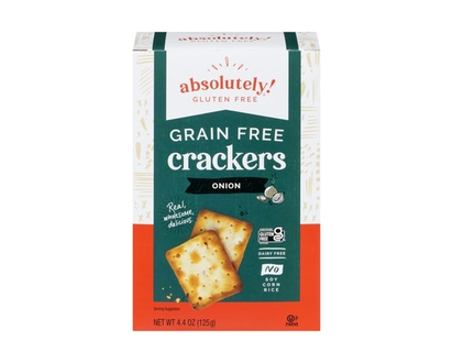 Absolute Kosher Gluten Free Crackers, Onion - 125.0 G