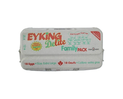 Eyking Delite Vegetarian White Eggs, Extra Large - 18.0 EA