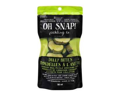 Oh Snap Crunchy Dill Pickle Snacking Cuts Dilly Bites - 90.0 ML