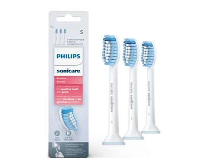 Philips Sensitive Replacement Brush Heads, 3 Pack, HX6053/64 - 1 EA