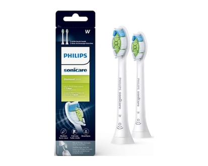 Phillips Têtes de brosse de rechange DiamondClean, blanc, emballage de 2, HX6062/92 - 1.0 EA