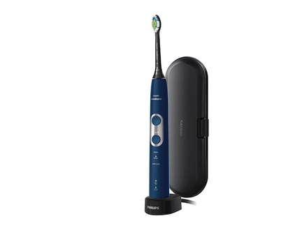 Brosse à dents électrique rechargeable Philips Sonicare ProtectiveClean 6100, bleu marine, HX6871/49 - 1 CHA