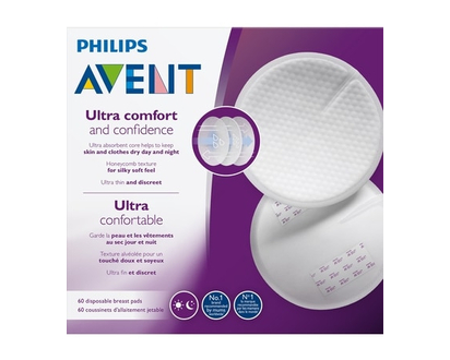 Avent Maximum Comfort Disposable Breast Pads, 60ct, SCF254/61 - 1 EA