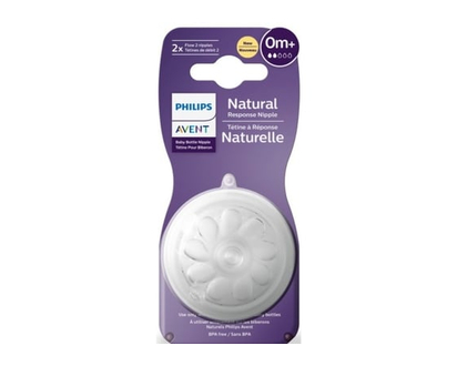 Avent Natural Response Nipple Flow 2, 0M+, 2 pack, SCY962/02 - 1 EA
